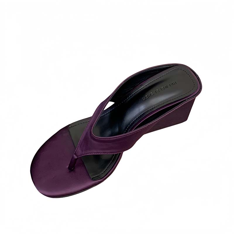 Silver Wedge Toe Separator Flip Flops Fairy Shoes 2026 Summer Vacation Style Slippers - Image 5
