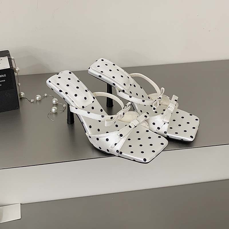 Mi Qiu High Heel Sandals Women Summer 2026 New Style Thin Heel One-Strap Beautiful Slippers Fashion Premium - Image 3