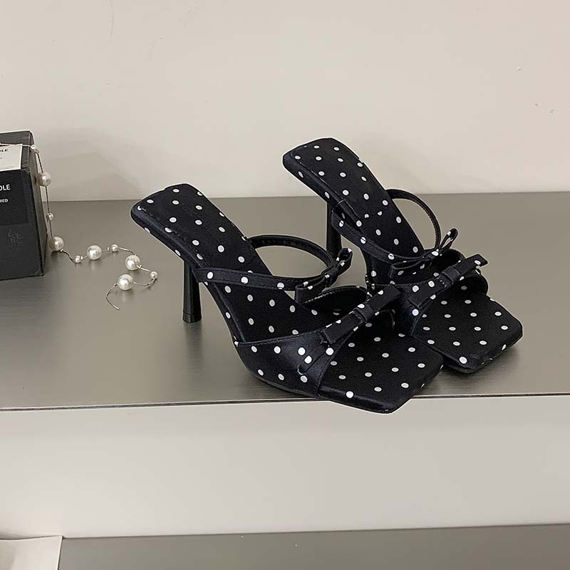 Mi Qiu High Heel Sandals Women Summer 2026 New Style Thin Heel One-Strap Beautiful Slippers Fashion Premium - Image 4