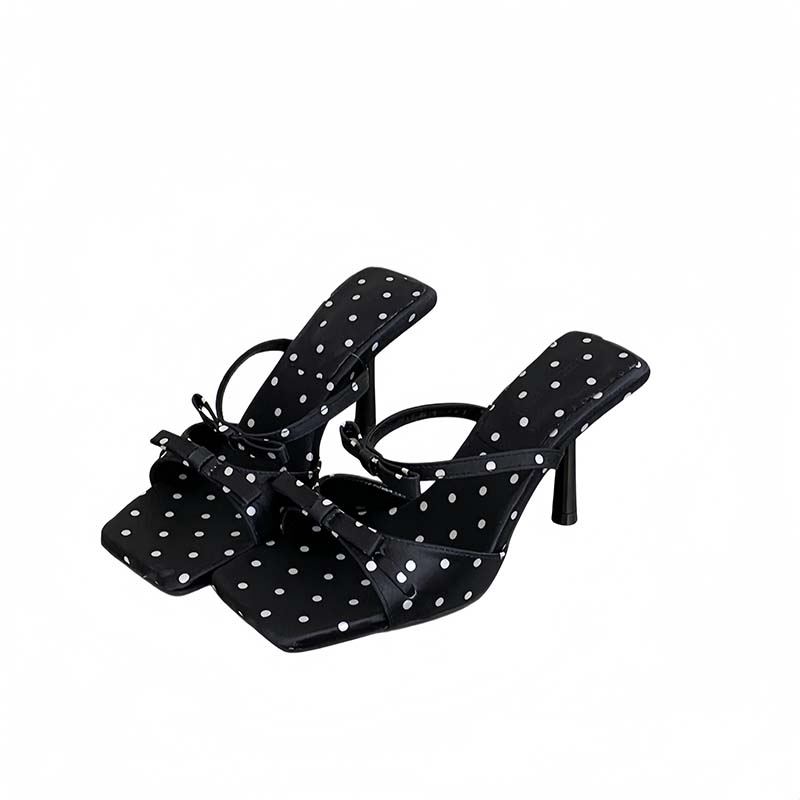 Mi Qiu High Heel Sandals Women Summer 2026 New Style Thin Heel One-Strap Beautiful Slippers Fashion Premium - Image 5